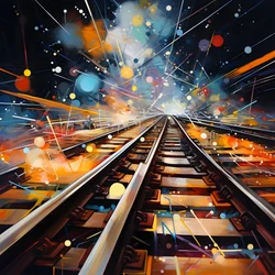 An Abstract Painting Full of Fantasy, Rail Photography 2
