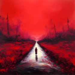 A Long Red Road. Walking. Like the Hero Who Never Ran. 4