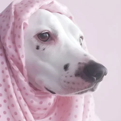 Fascinating Close-up of Pig Pink on White Animal Dalmatian Spots in Moiré Pattern 4