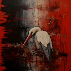Woman and Stork 2