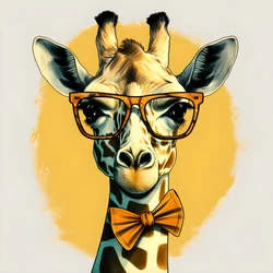 Giraffe with Glasses 2