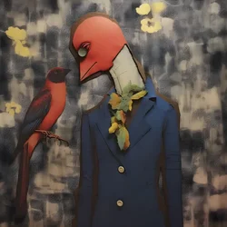 Wooden Doll and Bird 1