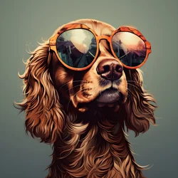 Dog, Cartoon, Sunglasses 4