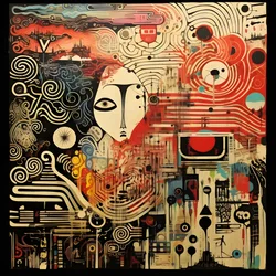 Artwork of a Black Woman in a Pink Wooden Frame, Declaring She is Strong 2