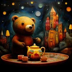 Teddy Bear and Honey Pot