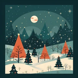 Christmas Postcard in 60s Style 4