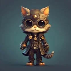 anthropomorphic cute cat 2