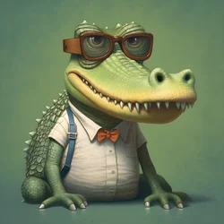 A Crocodile in Comic Style 2