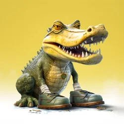 A Crocodile in Comic Style 4