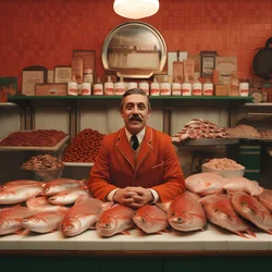 A Surreal Image of a Polish Fishmonger from the 1950s 3