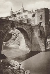 Toledo, Alcantara Bridge with the Alcazar in the Background