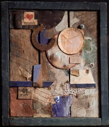 Merzbild Rossfett Assembly of Wood and Painting by Kurt Schwitters 1918-1919 Geneva, Museum of Art and History