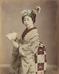 Young Woman with Fan