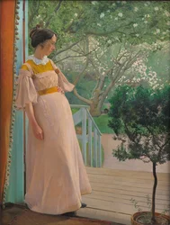 At the French Windows. The Artist