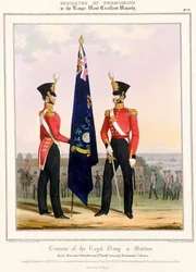 Costume of the Royal Navy & Marines. Royal Marines (Subalterns) 2nd Lt., c.1832