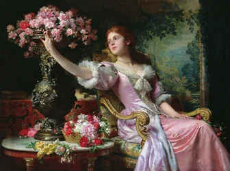 Lady with Flowers