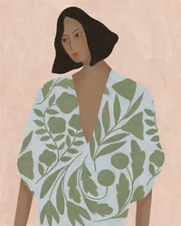 Woman in Floral Dress, 2022