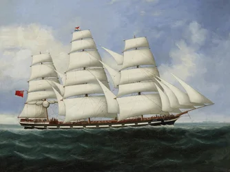 The full-rigged merchantman 