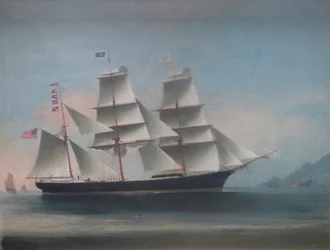 Barque Dioscuren Arrives at Hong Kong, 1885