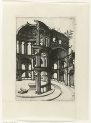 Ruin with Arches and Dome (Ruinarum Variarum Fabricarum Delineationes Pictoribus Caeterisque Id Genus Artificibus Multum Utiles)