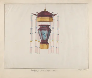 Design for a Hall Lamp, ca. 1800-1810