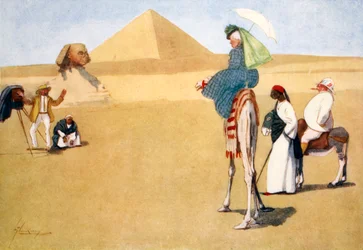 Posing at the Pyramids, 1908