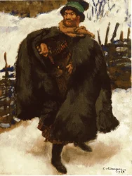 Illustration to the novel Hadji Murad by Leo Tolstoy, 1924