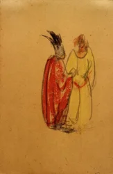 Untitled (Ortrud and Elsa von Brabant in Argument)