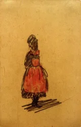 Untitled (Standing Woman with Red Apron)