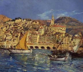 The Town of Menton, South of France