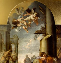 The Adoration of the Shepherds (detail). Painting by Laurent de la Hyre