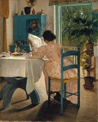 Breakfast with the Morning Newspaper, 1898