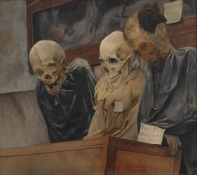 Three Skulls from the Catacombe dei Cappuccini at Palermo, 1894