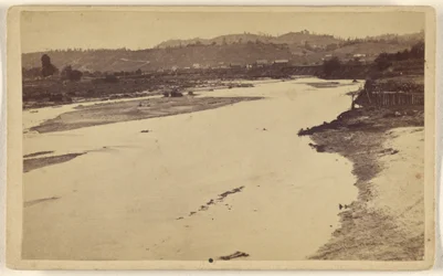 Looking up the San Lorenzo, From the Foot Bridge, Santa Cruz