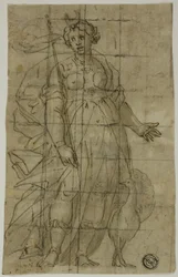Study for Juno (or Diana) with a Peacock