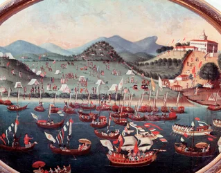 Sea Procession in Front of the Lazarus Hospital in Rio de Janeiro