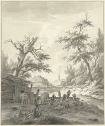 Landscape with a Pigsty in the Foreground