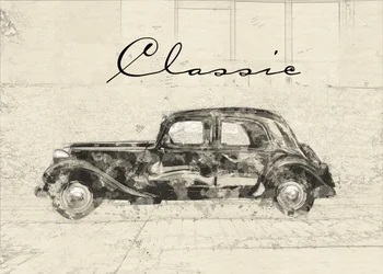 Vintage Car Drawing