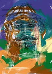 Intense Abstract Portrait
