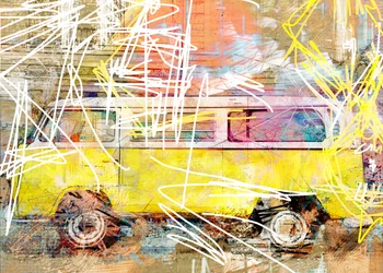 Retro Van Street Art