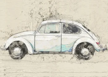 Vintage Beetle Sketch