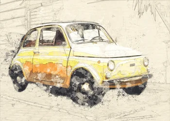 Yellow Old Car