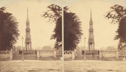 Group of 8 Early Stereograph Views of British Monuments, Memorials, and Tombs, 1850s-1910s