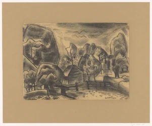 Landscape with Farmhouse among Trees