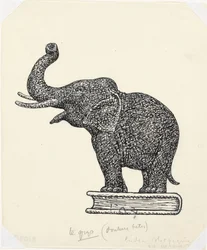 Elephant on Book (Sketch)