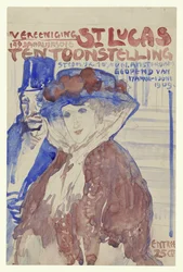 Design for the Poster of the 19th Annual Exhibition of Vereening St. Lukas in the Stedelijk Museum in Amsterdam