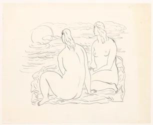 Two Naked Women on the Beach