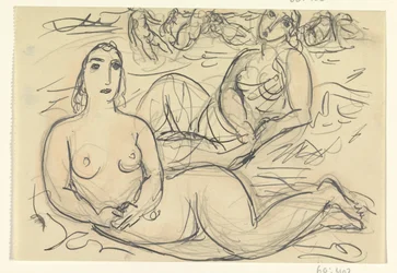 Two Naked Women in the Water