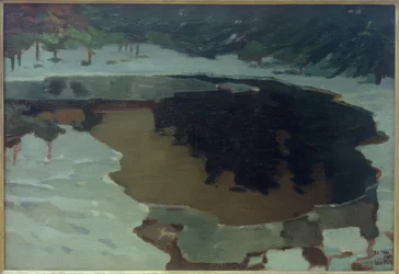 Moorland Lake in Winter