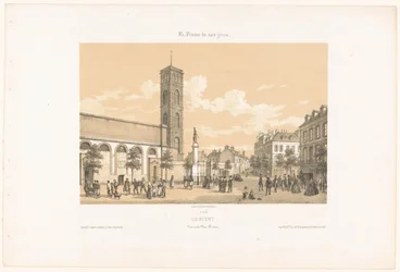 View of the Place Bisson in Lorient (Contemporary France)